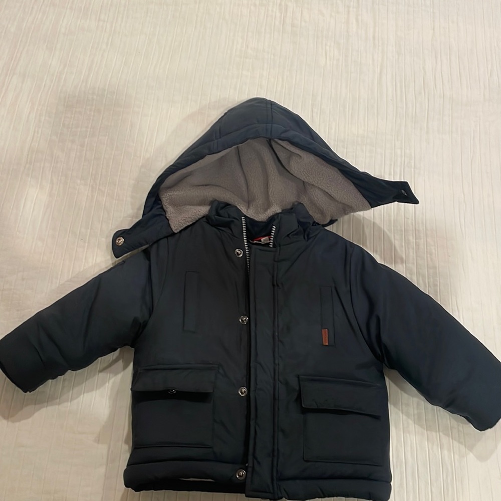 Boboli Boys Navy Jacket with Detachable Hood - 12 m